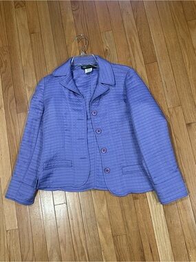 Women's Lavender Quilted Button-Front Jacket size 4 (never worn)